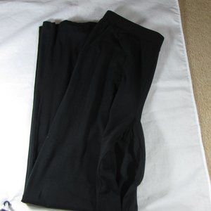 Pre-worn Denim & Co. Beach pull on pants, black with pockets   Small Tall,